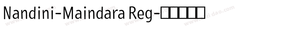 Nandini-Maindara Reg字体转换
